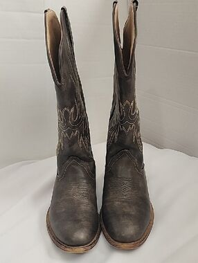 Silver Canyon Brown Western Boots Women’s Size 8 Embroidered Leather